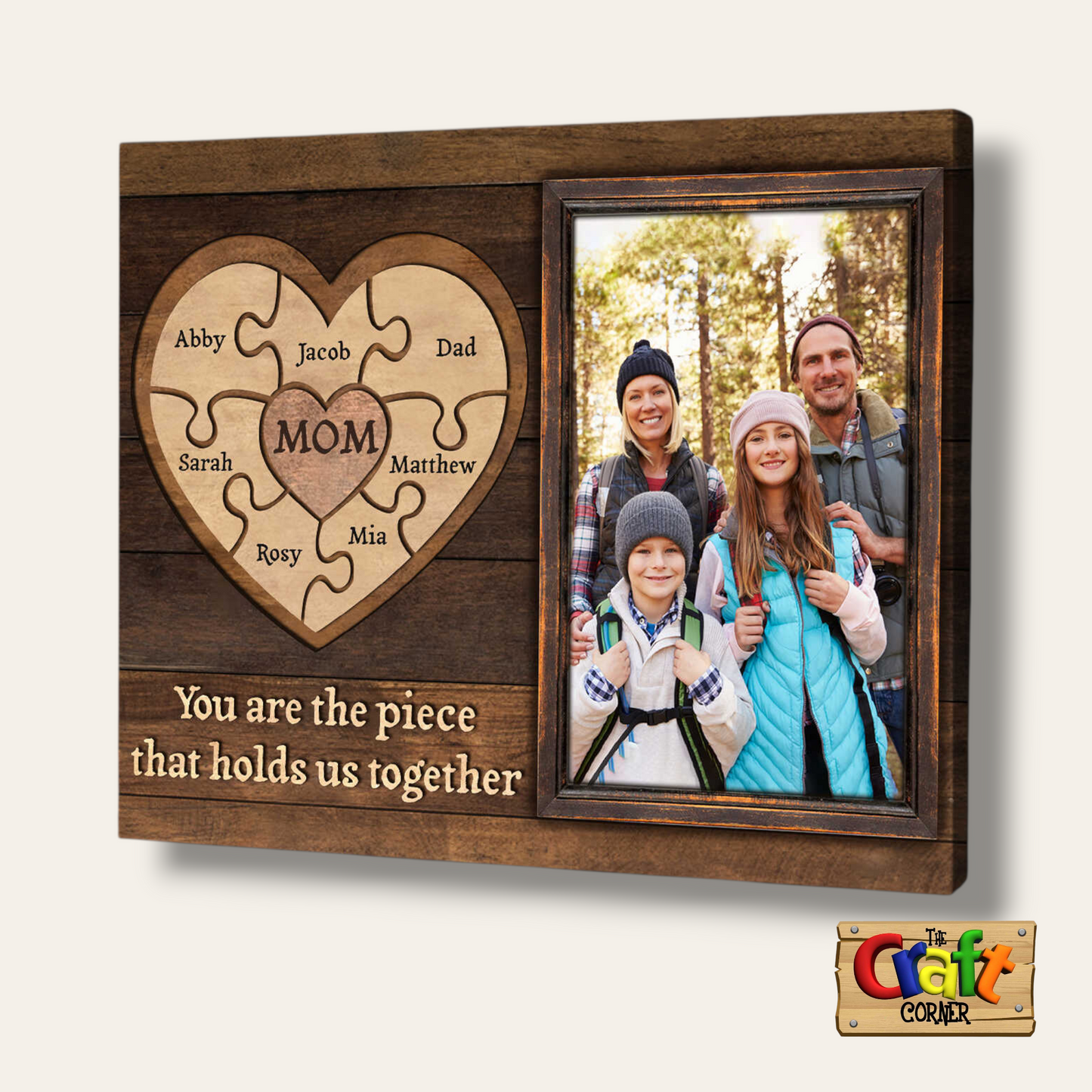 Board: 3D "Puzzle of love" Family keepsake