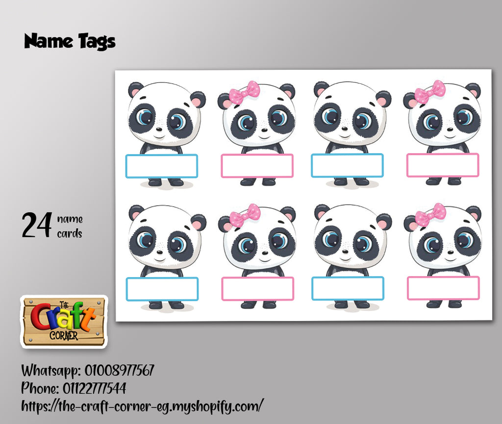 Panda Welcome Board Set
