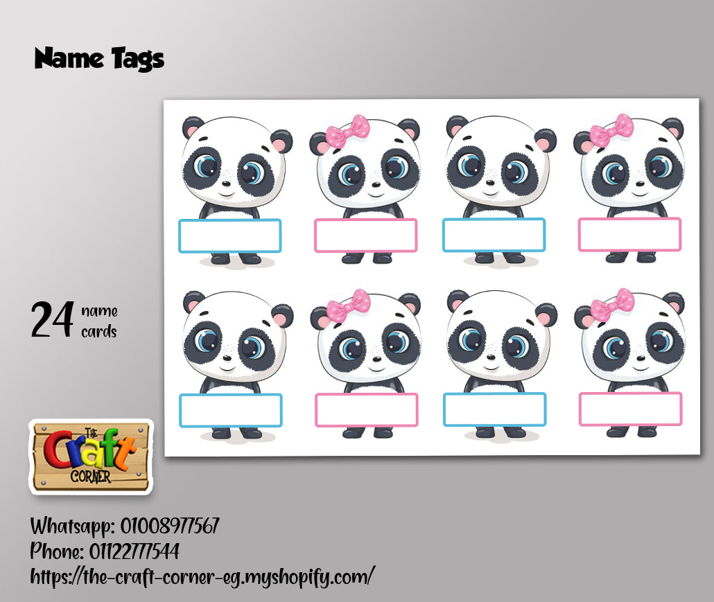 Panda Welcome Board Set