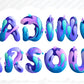 ""Name Cutout Paint Splashes"