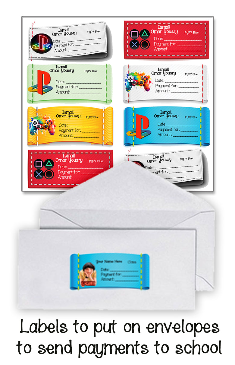 ""Playstation" School labels packs