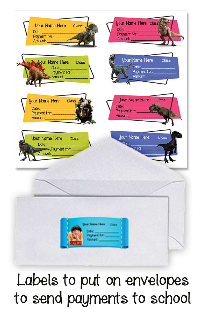 ""Dinosaurs" School labels packs