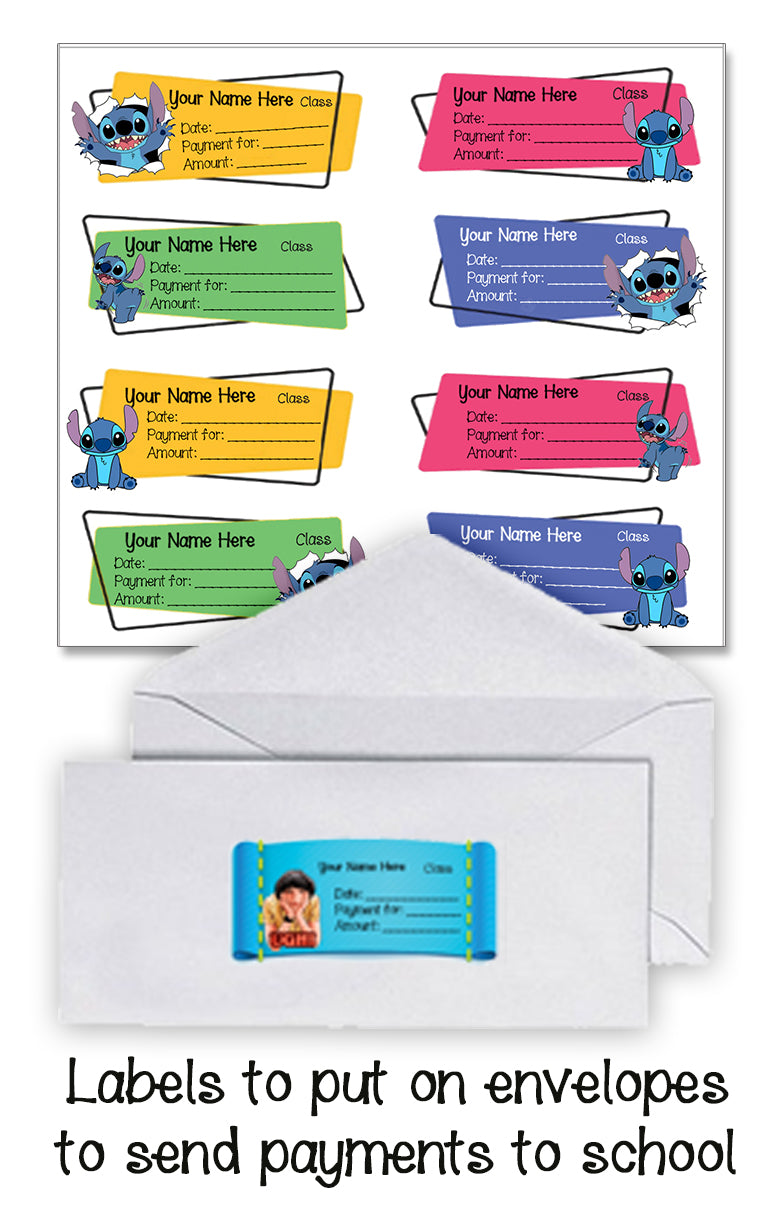 ""Stitch" School labels packs
