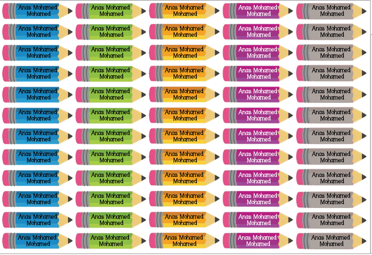 ""Caricature Personalized (Boys) Labels"