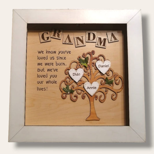 Grandma tree shadow box