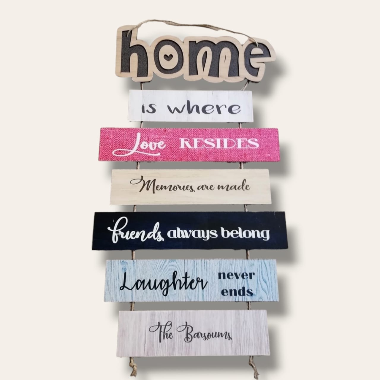 HOME Wooden strips wall art