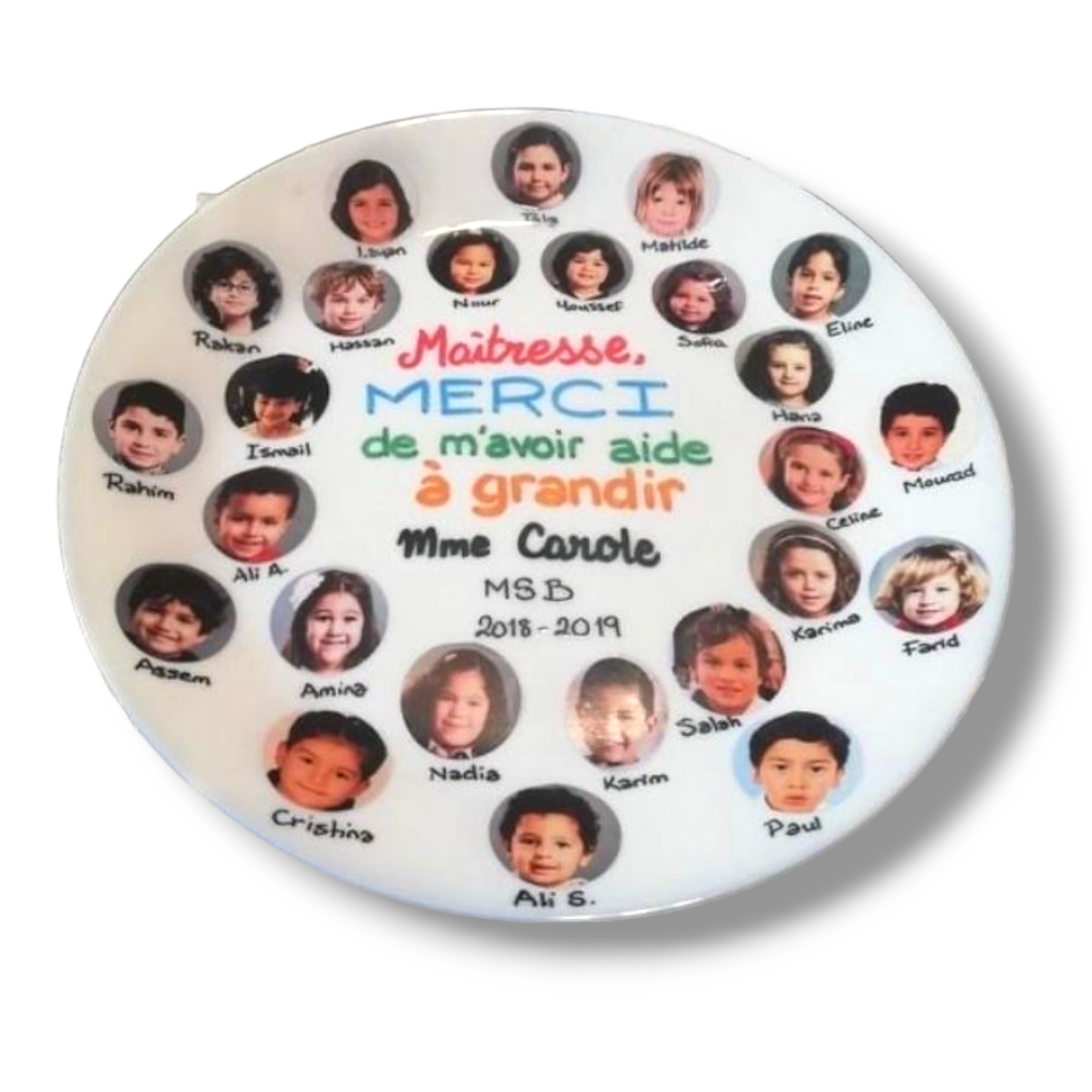 Real photo Sticker faces Class plates