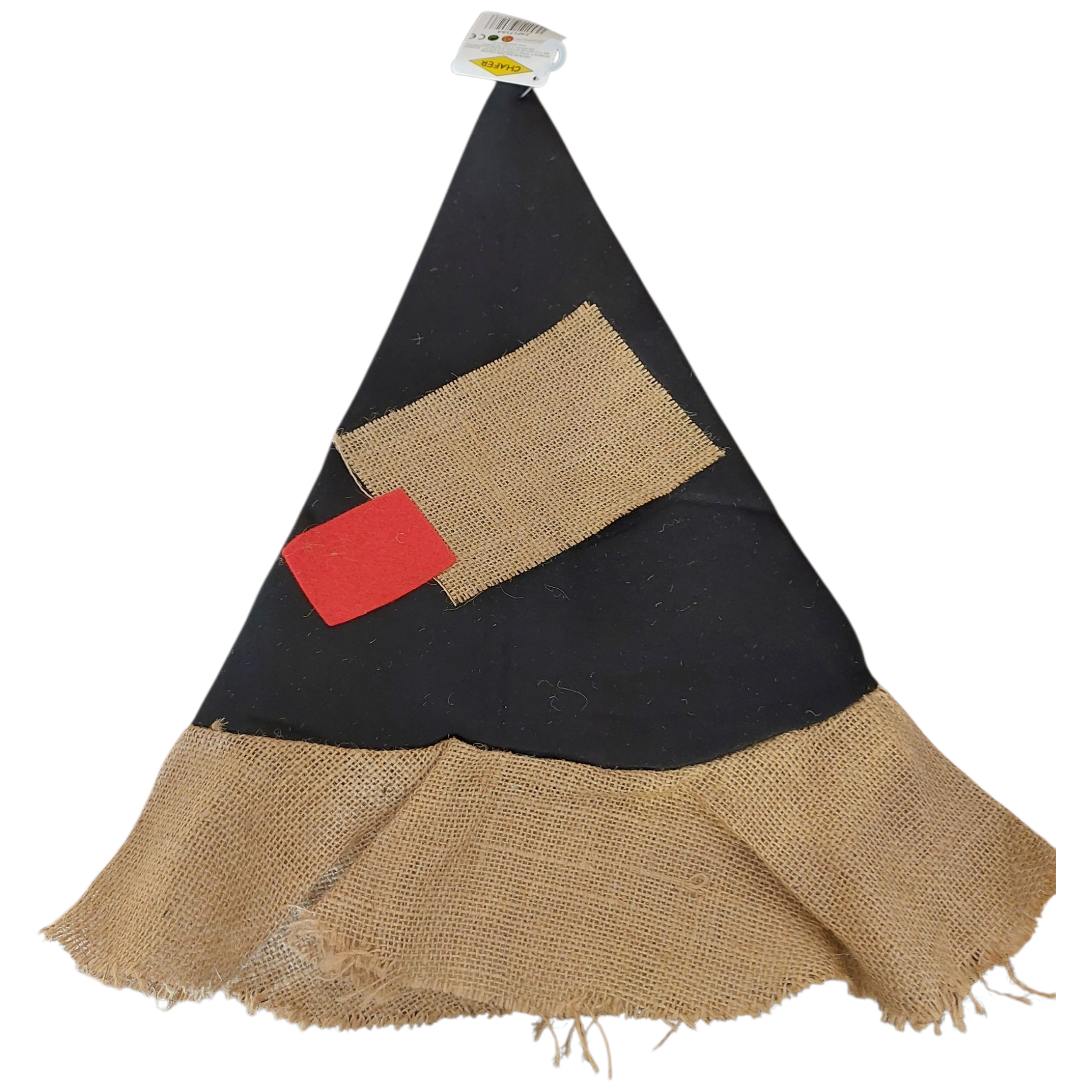 Witch hat (satin and burlap)