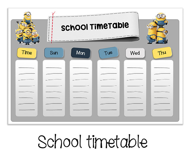 ""Minions" School labels packs