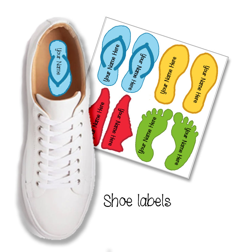 "Cool cars" shoe waterproof school labels