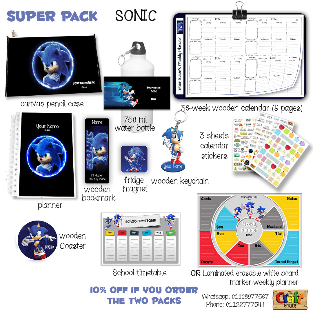 ""Sonic" School labels packs