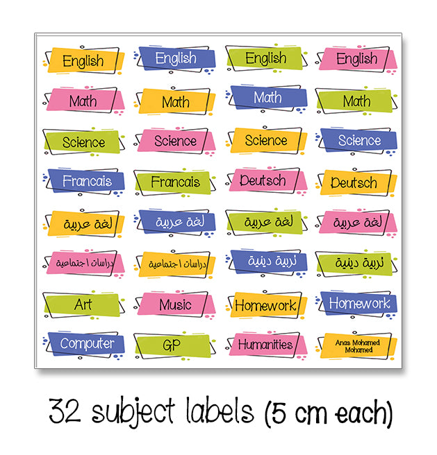 ""Caricature personalized (Girls) Labels"