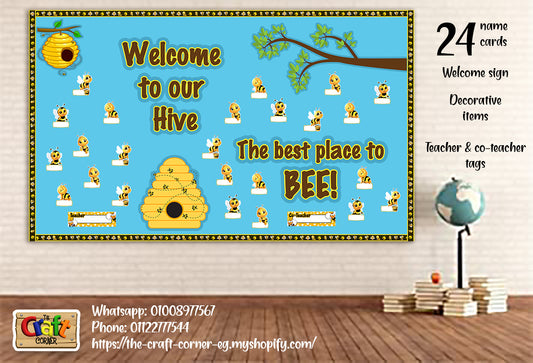 Bees Welcome Board Set