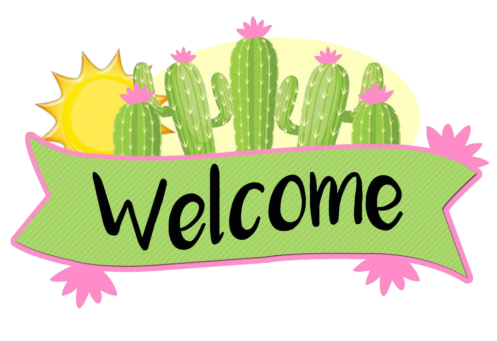 Cactus Welcome Board Set