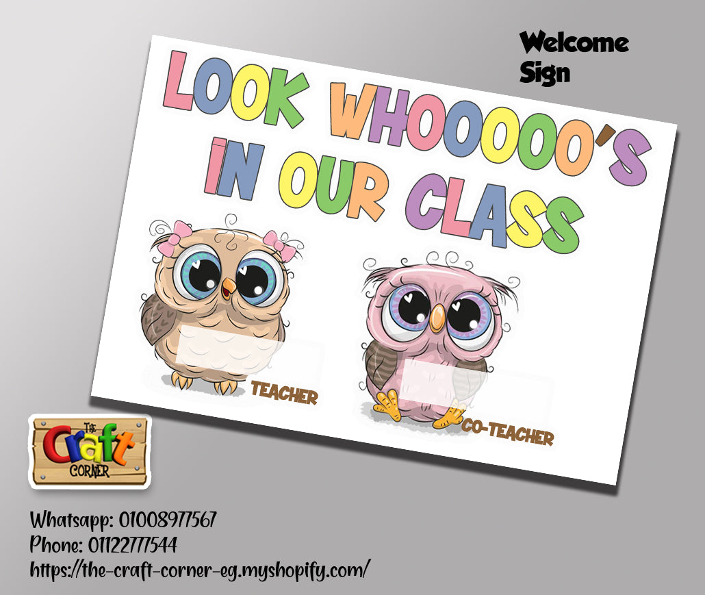 Owls Welcome Board Set