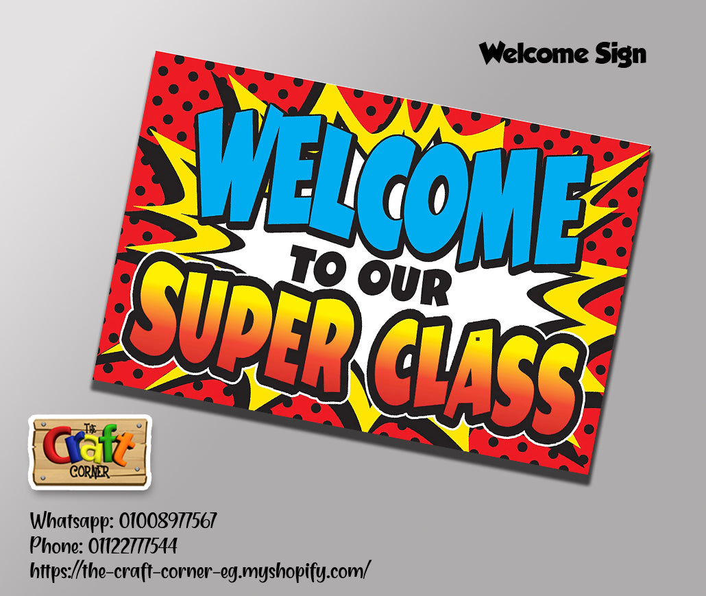 Superheroes Welcome Board Set