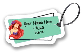 "Ariel (Little mermaid)" wooden bag tag