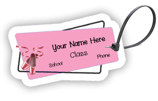 "Ballet" wooden bag tag