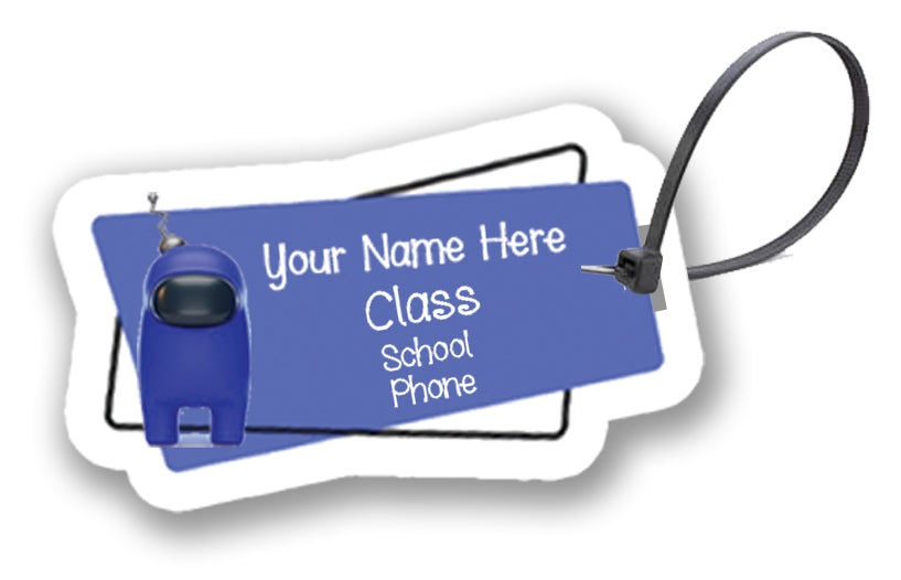 "Among us" wooden bag tag