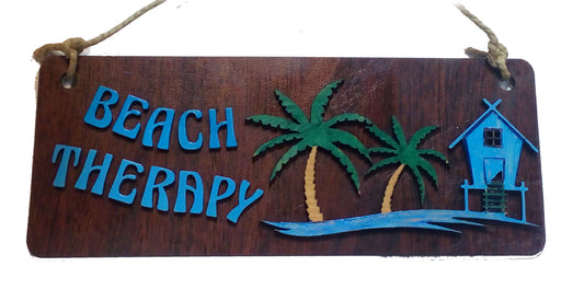 Beach Therapy wooden plaque