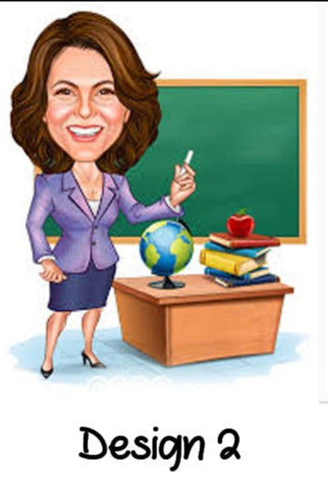 Caricature Teacher mug and notebook set