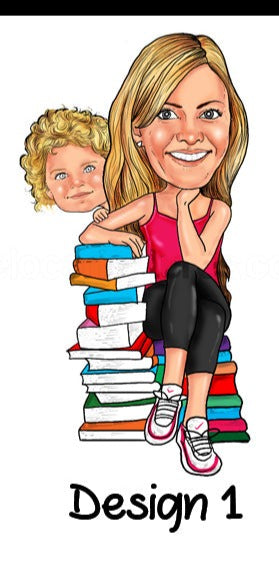 Caricature Teacher mug and notebook set