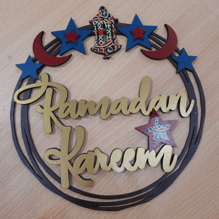 Ramadan Wooden wreath