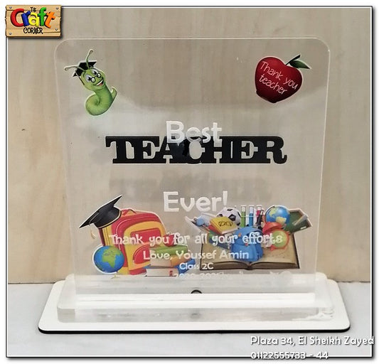 Acrylic teacher subject stand