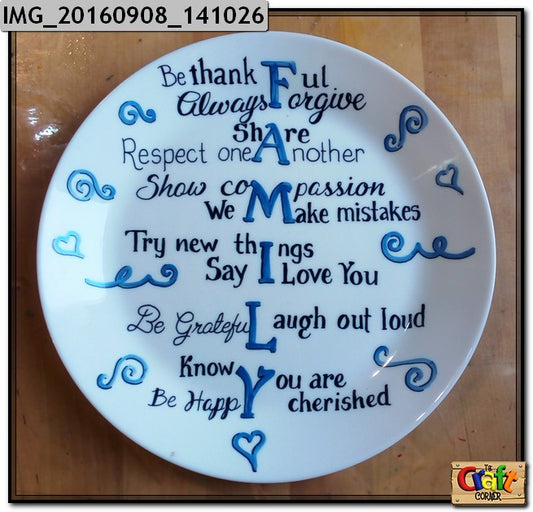 Hand painted decorative plate 006