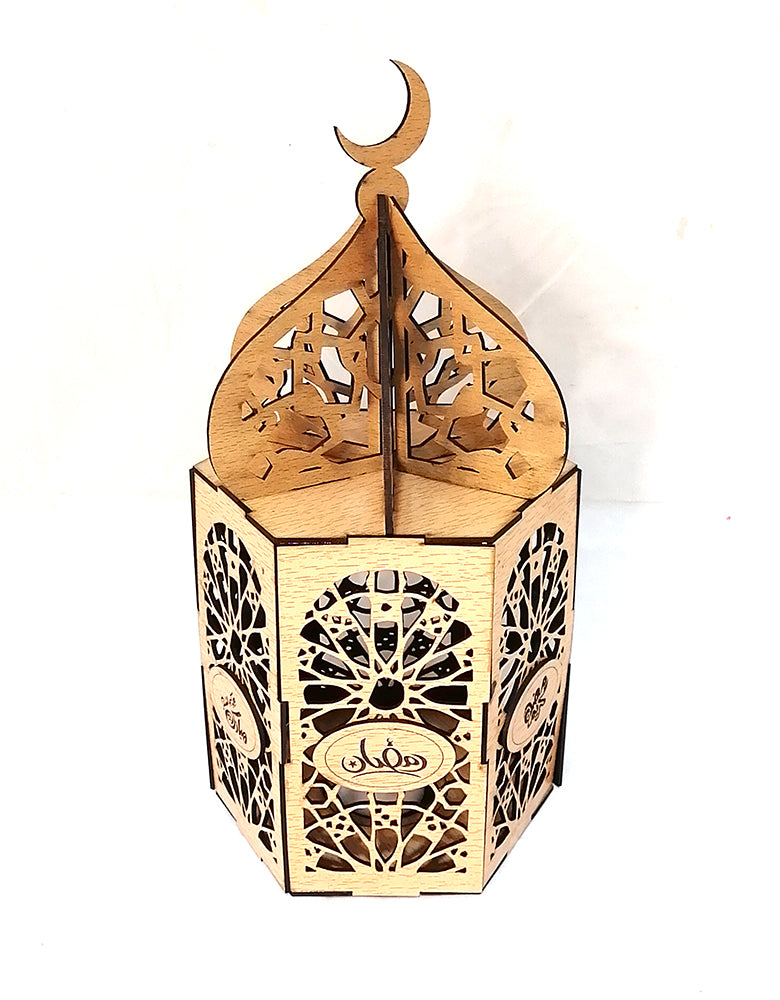 Ramadan wooden 3D lantern