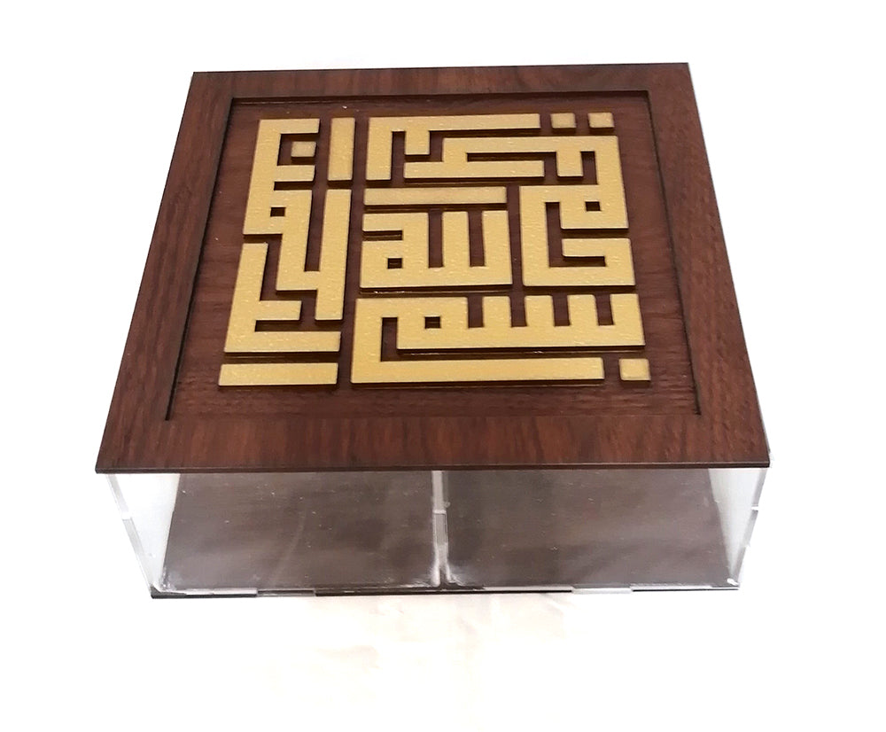 Acrylic & wood box (gold)