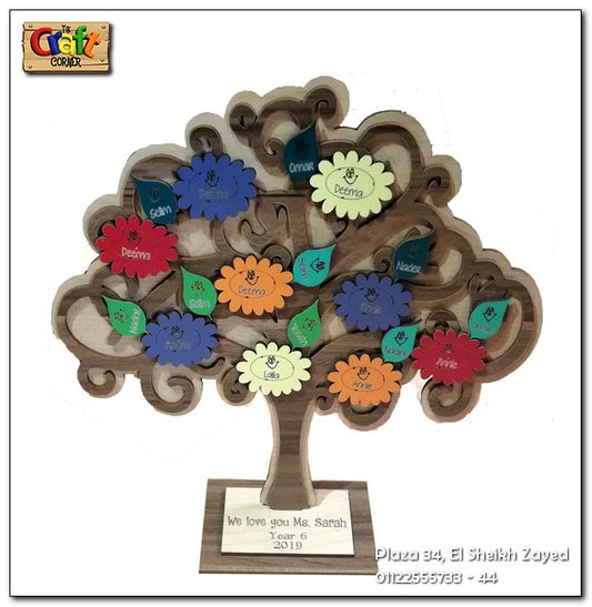 Wooden Tree with students' names