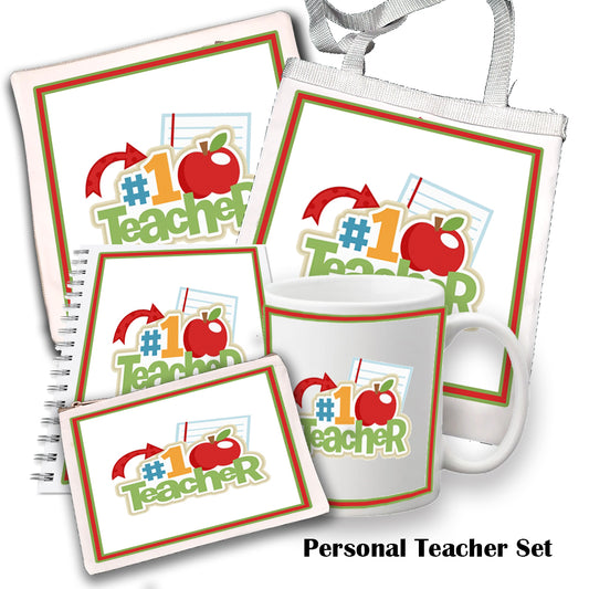 Teacher collection (Tote bag, notebook, pouch, mug, cushion) #1 Teacher white