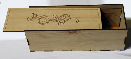 Rectangular slide cover wooden box 1