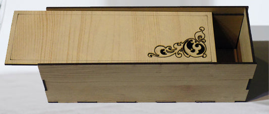 Rectangular slide cover wooden box 2