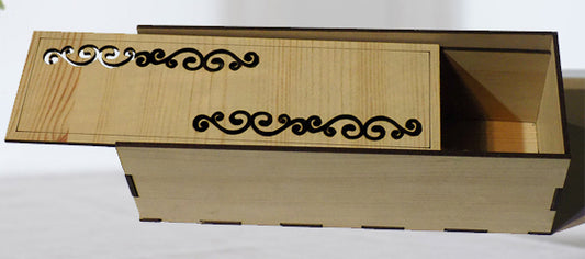 Rectangular slide cover wooden box 3