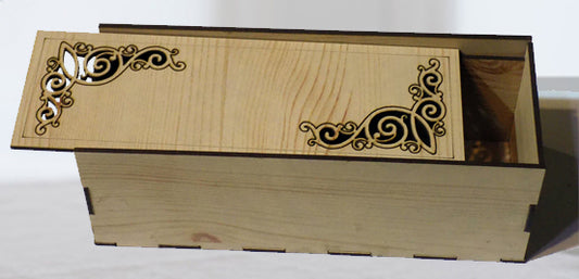 Rectangular slide cover wooden box 7