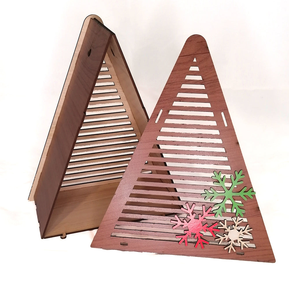 Wooden Christmas tree box