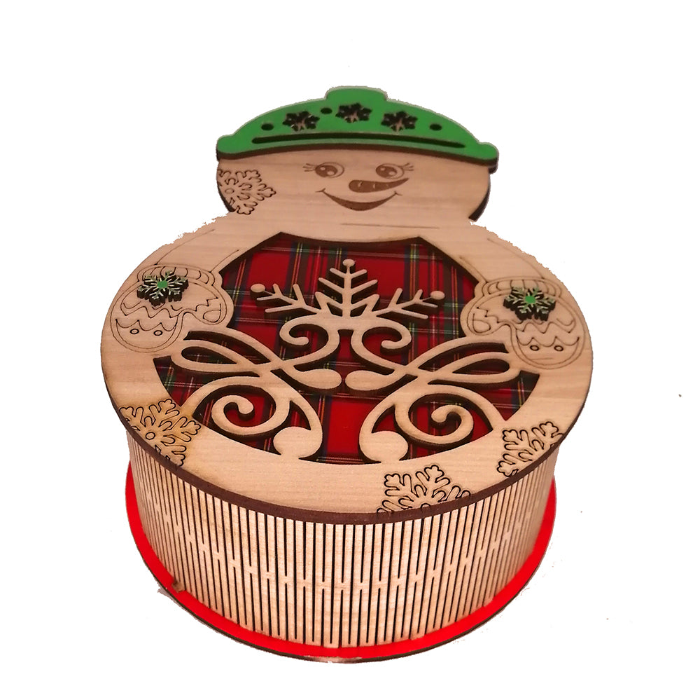 Snowman wooden box