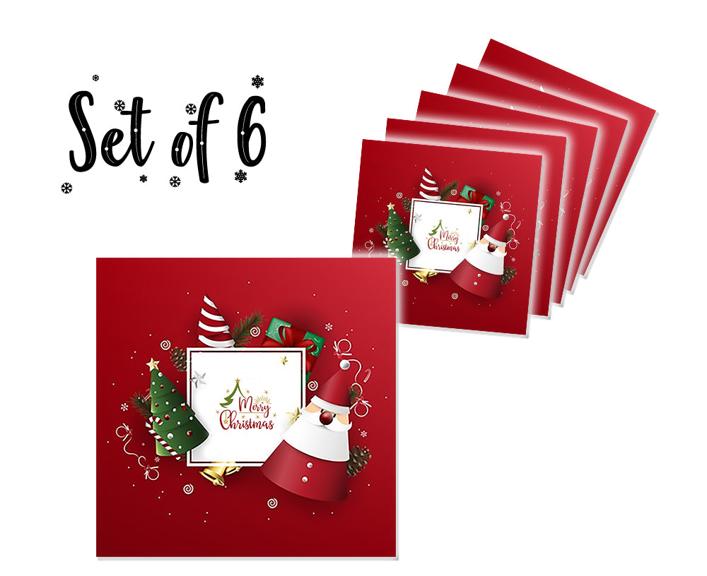 Table mats: Canvas Printed tablemats (Set of 6).. Square mats design