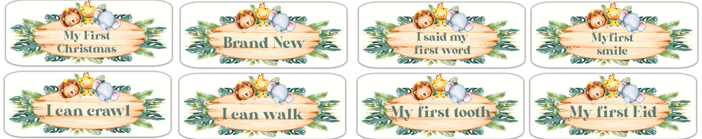 Baby milestone pictures mat set (Animals)