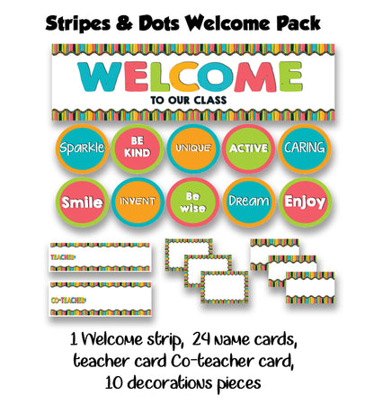 Stripes and Dots Classroom theme